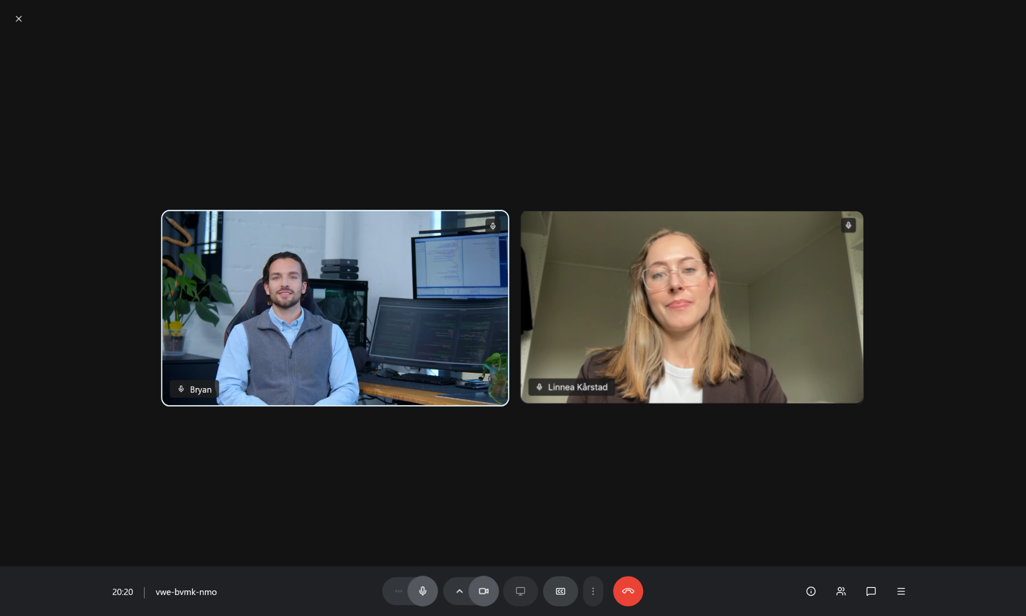 Fornix desktop interview room in progress
