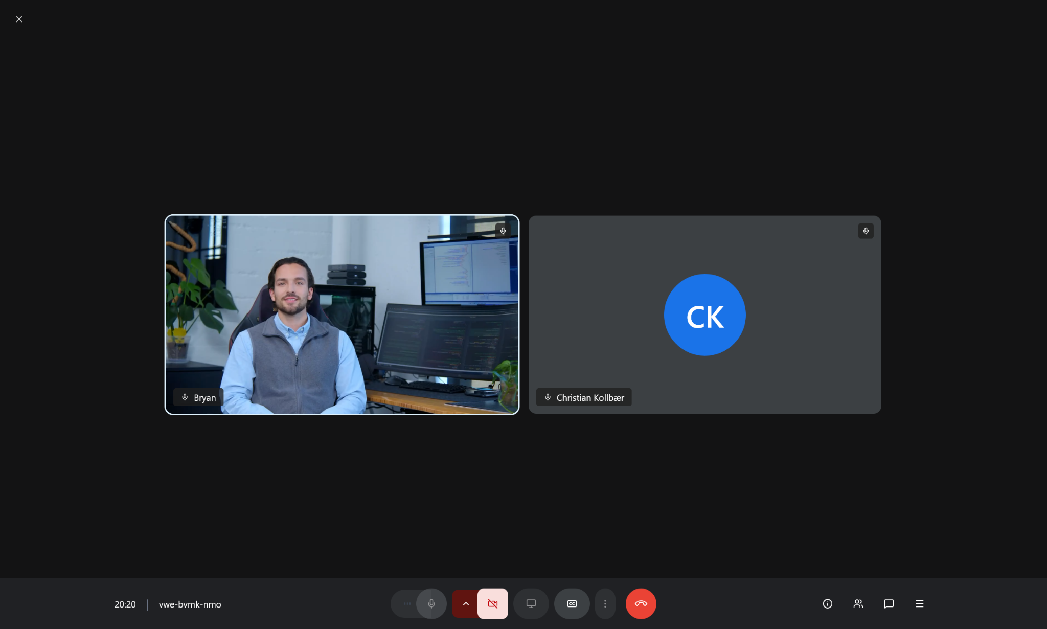 Fornix desktop interview room in progress